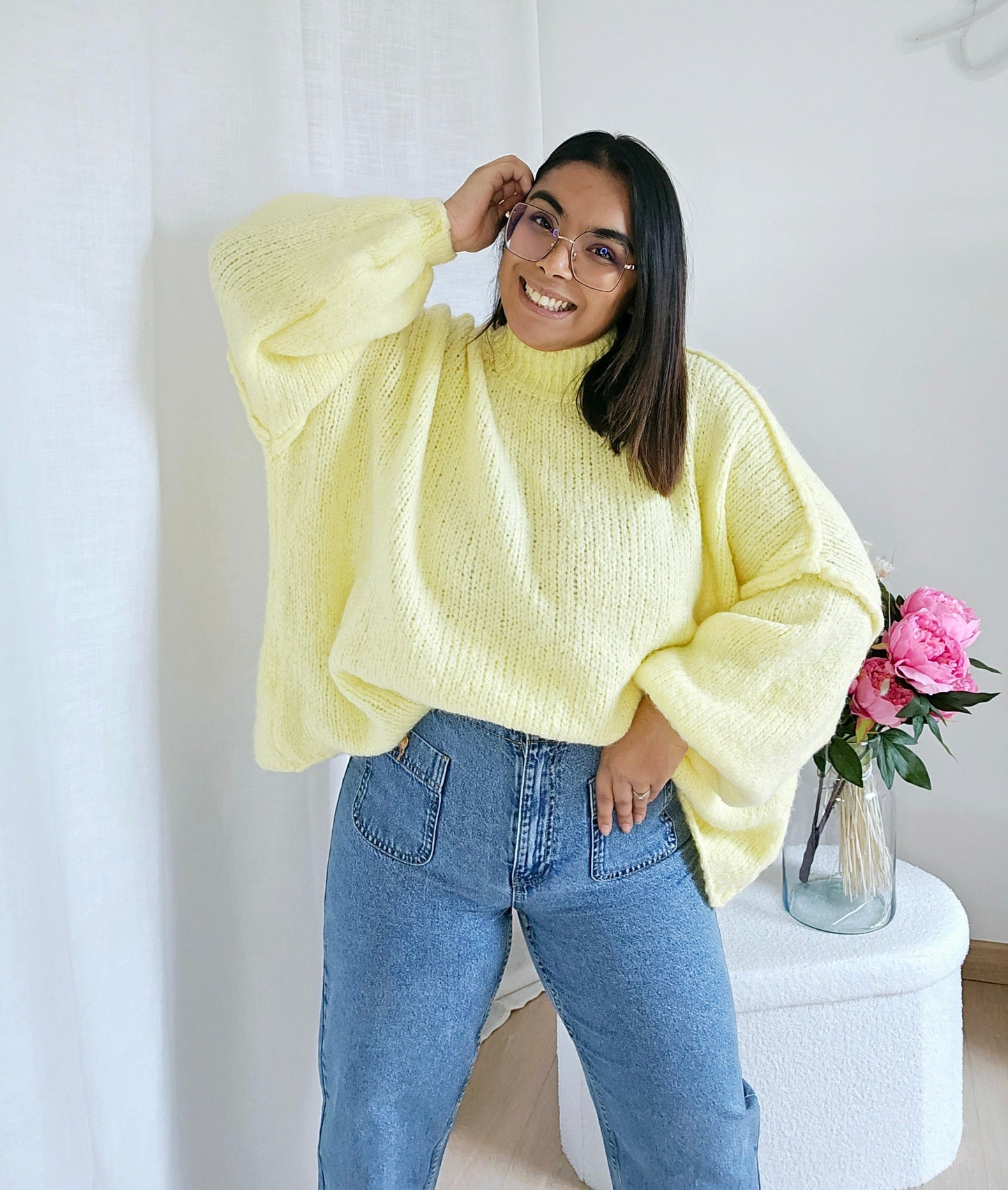 Reassort Maxi Pull oversize Aria Jaune