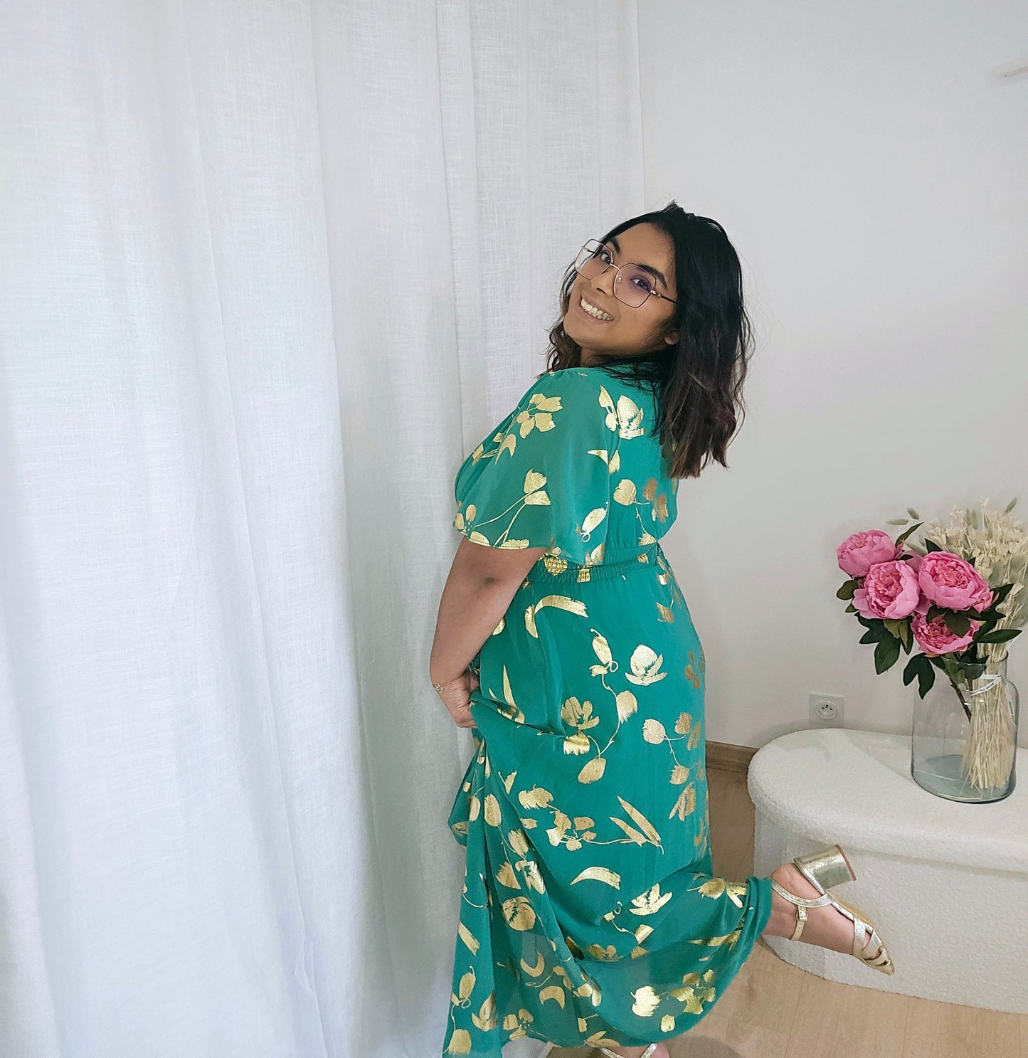 "Amour Gloire et Couleurs" - Robe Lizia Verte