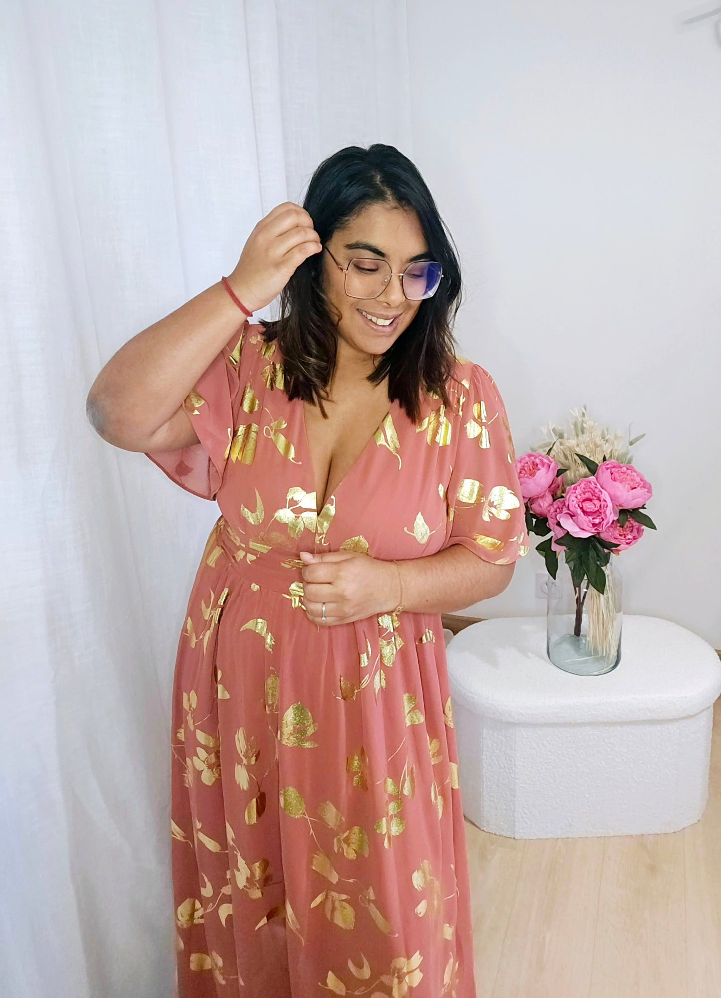 "Amour Gloire et Couleurs" - Robe CURVY Lizia Terracotta