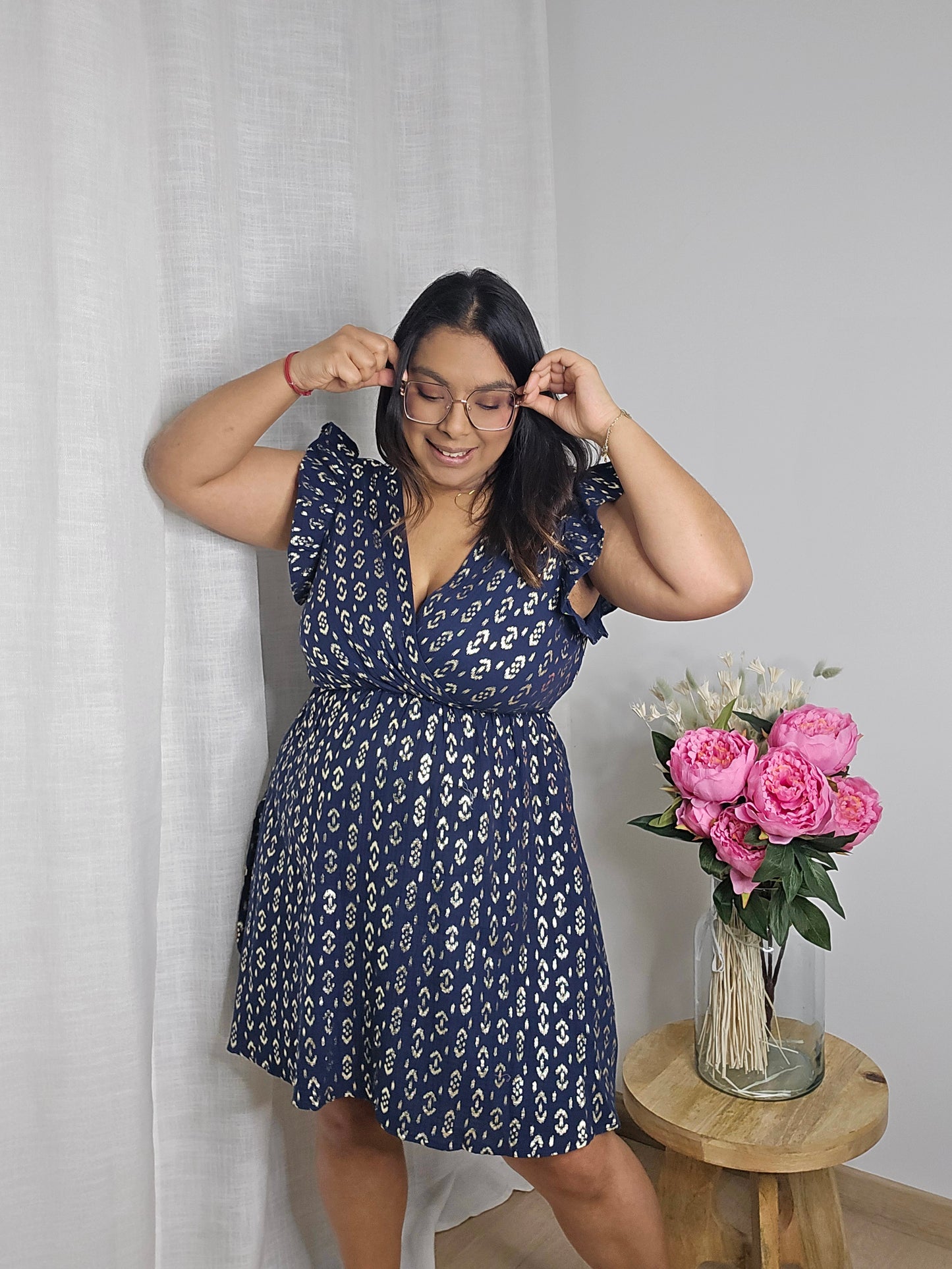 "Les Beaux Jours" - Robe Oriane bleu marine