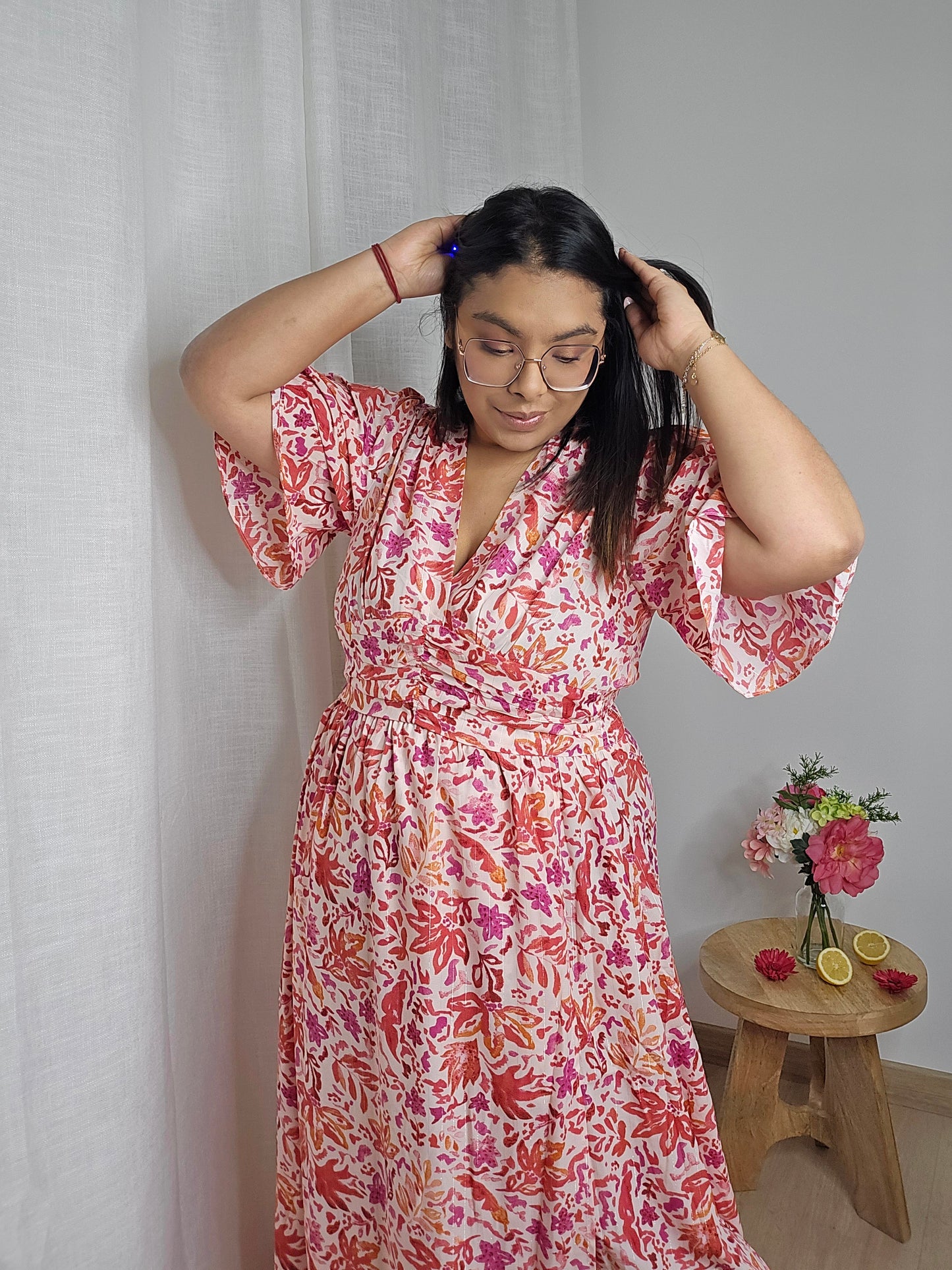 PRECOMMANDE - "Garden Party" - Robe CURVY Alizéa