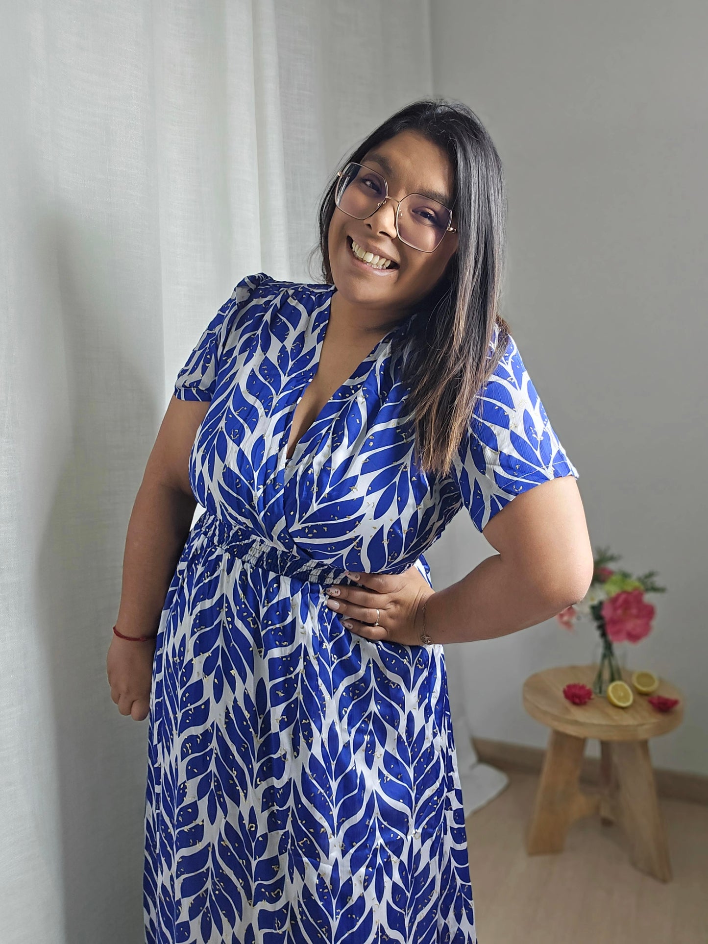 PRECOMMANDE - "Garden party" - Robe CURVY Elia