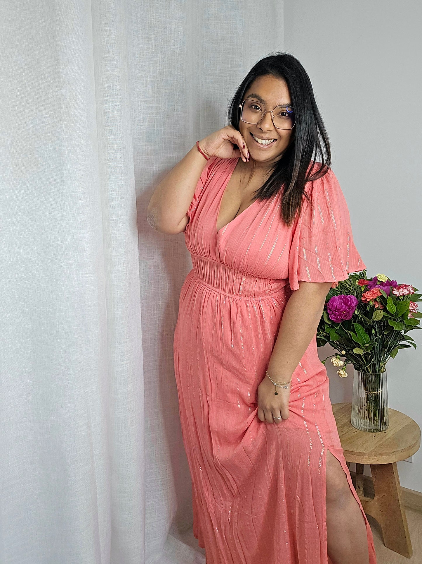 "L'Evasion" - Robe Curvy Sicilia Corail