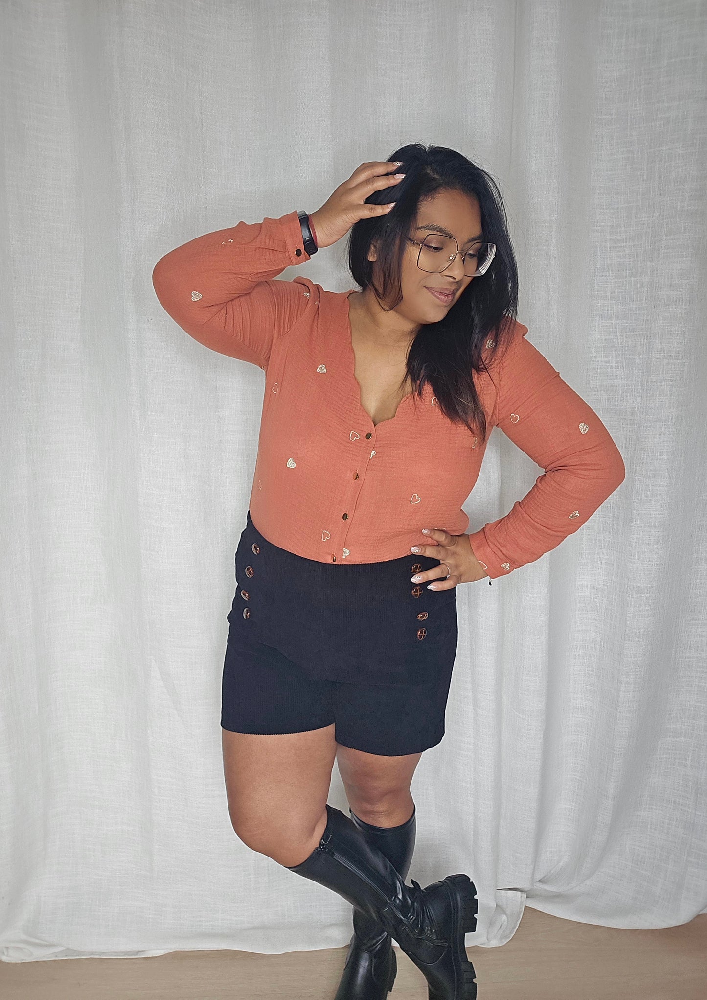 "Vive l'automne" - Chemise CURVY Paula Brique