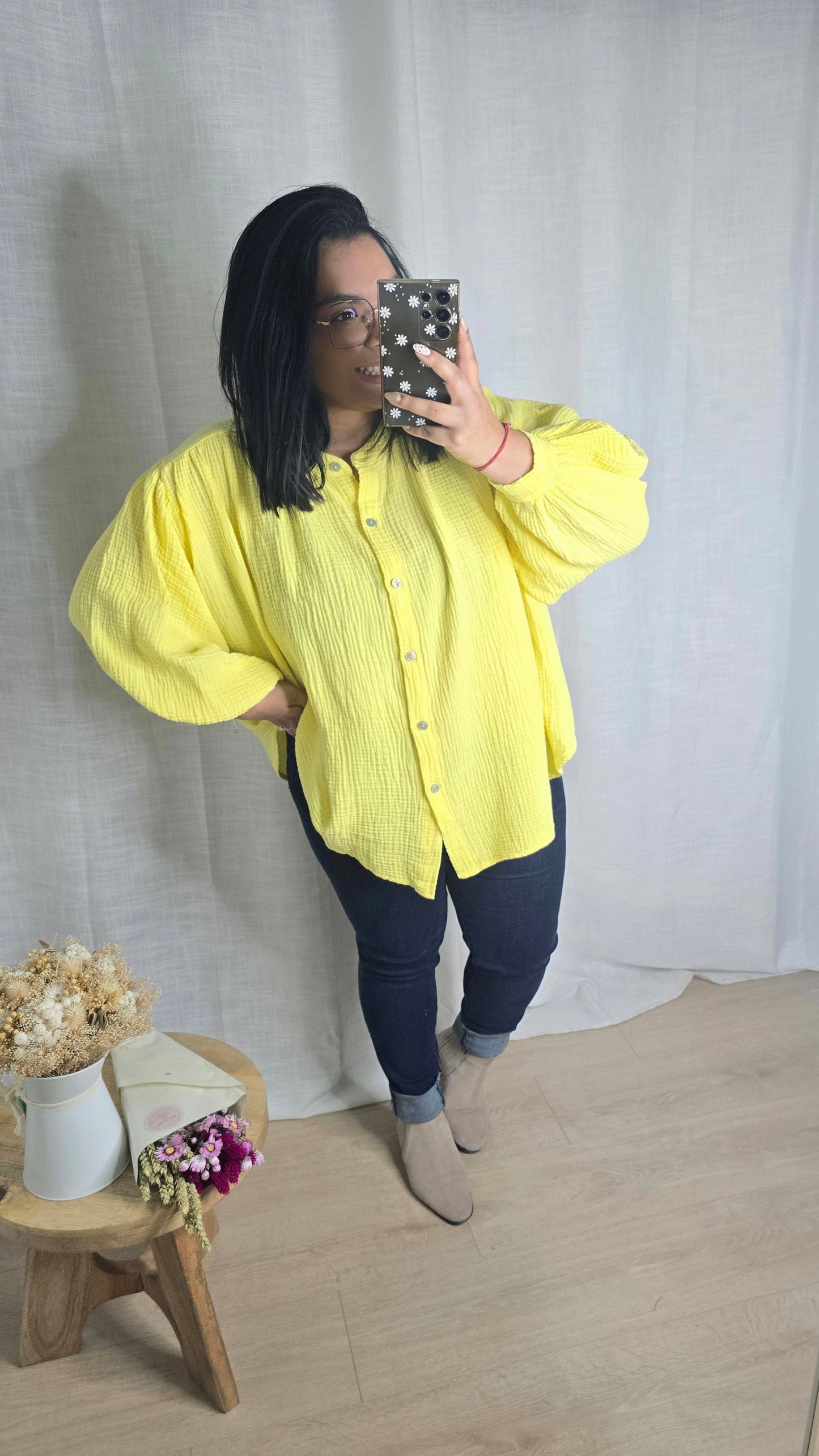 "Une dose d'amour" - Blouse Peachy