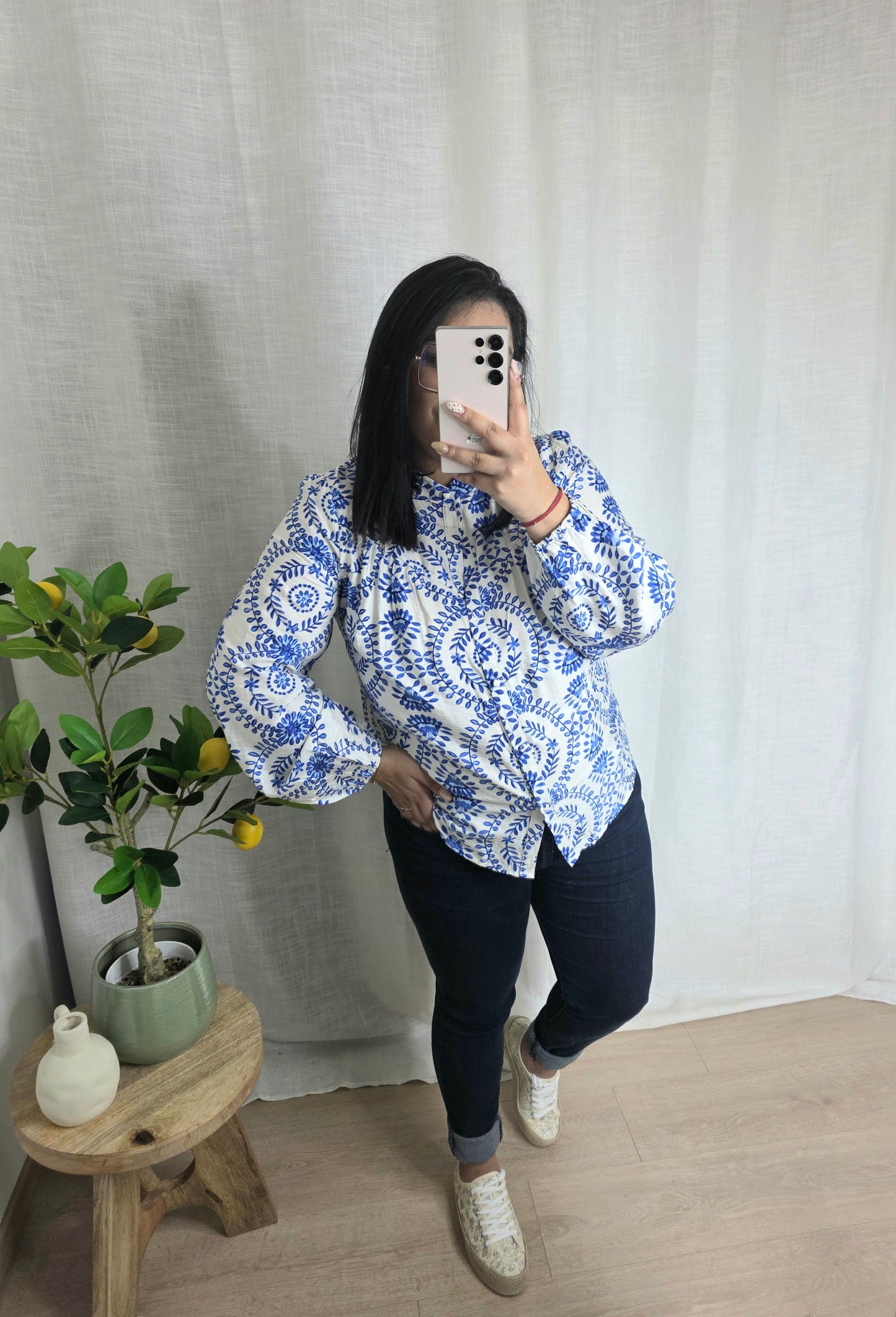 "Un air de Printemps" - Chemise CURVY Maela