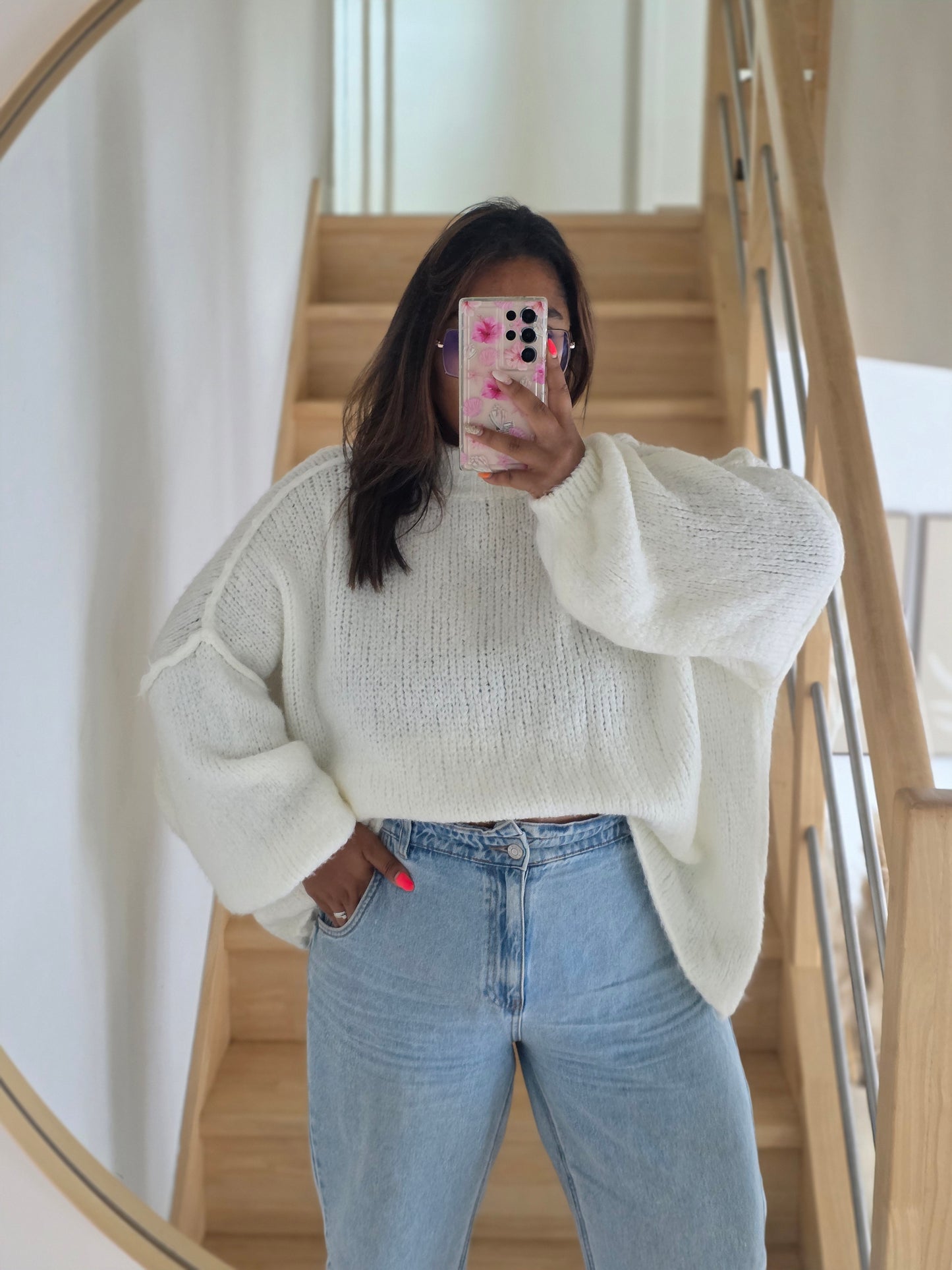"L'escapade" - Pull Aria Blanc (PRECOMMANDE)