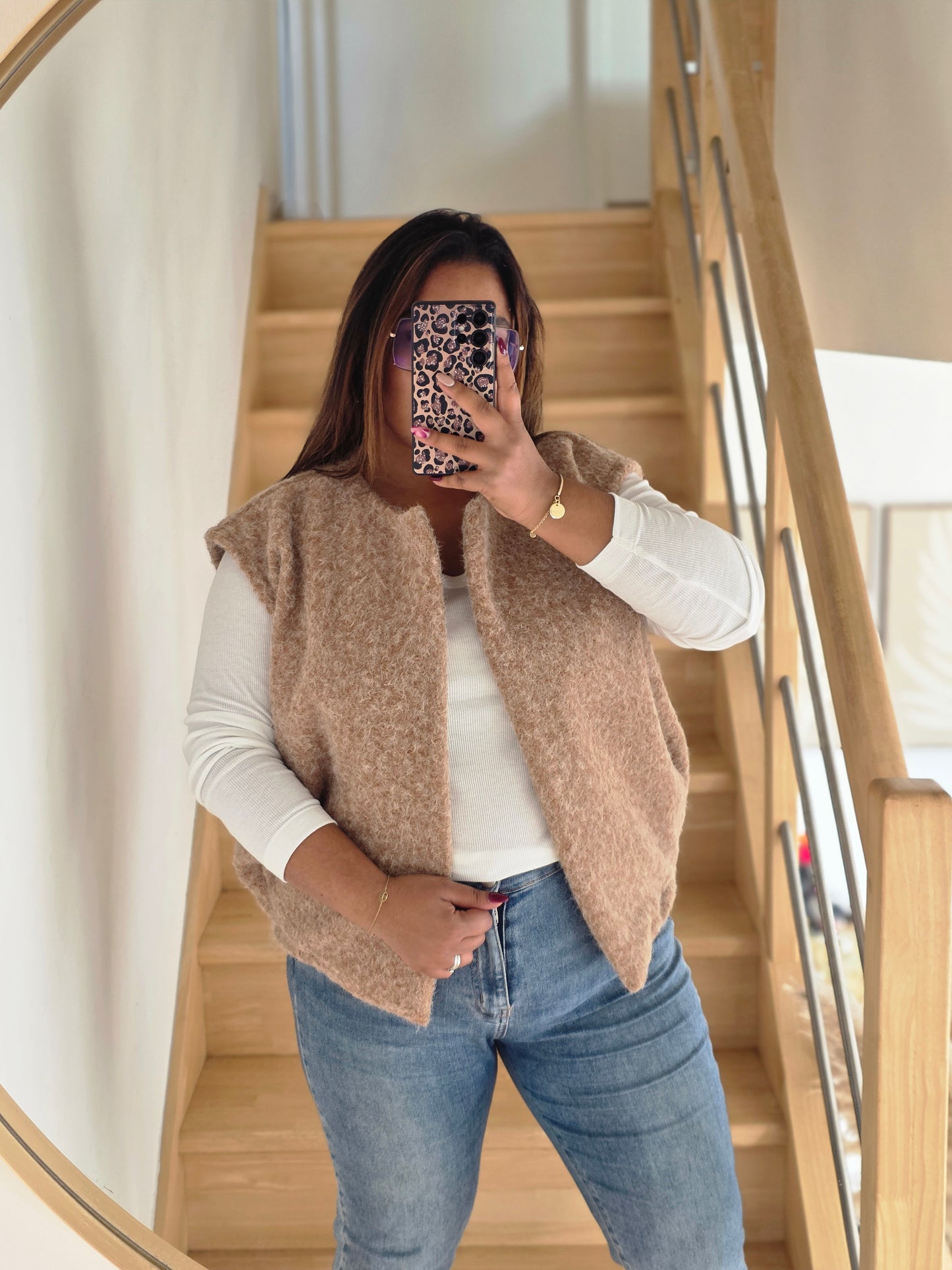 "C'est si bon!"- Gilet Foxy Beige