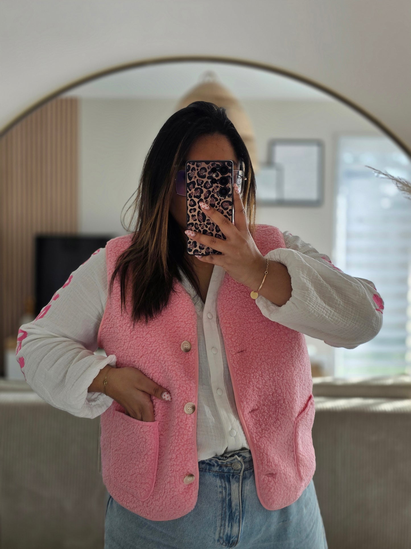 "Evasion Printannière" - Gilet Curvy Loïse