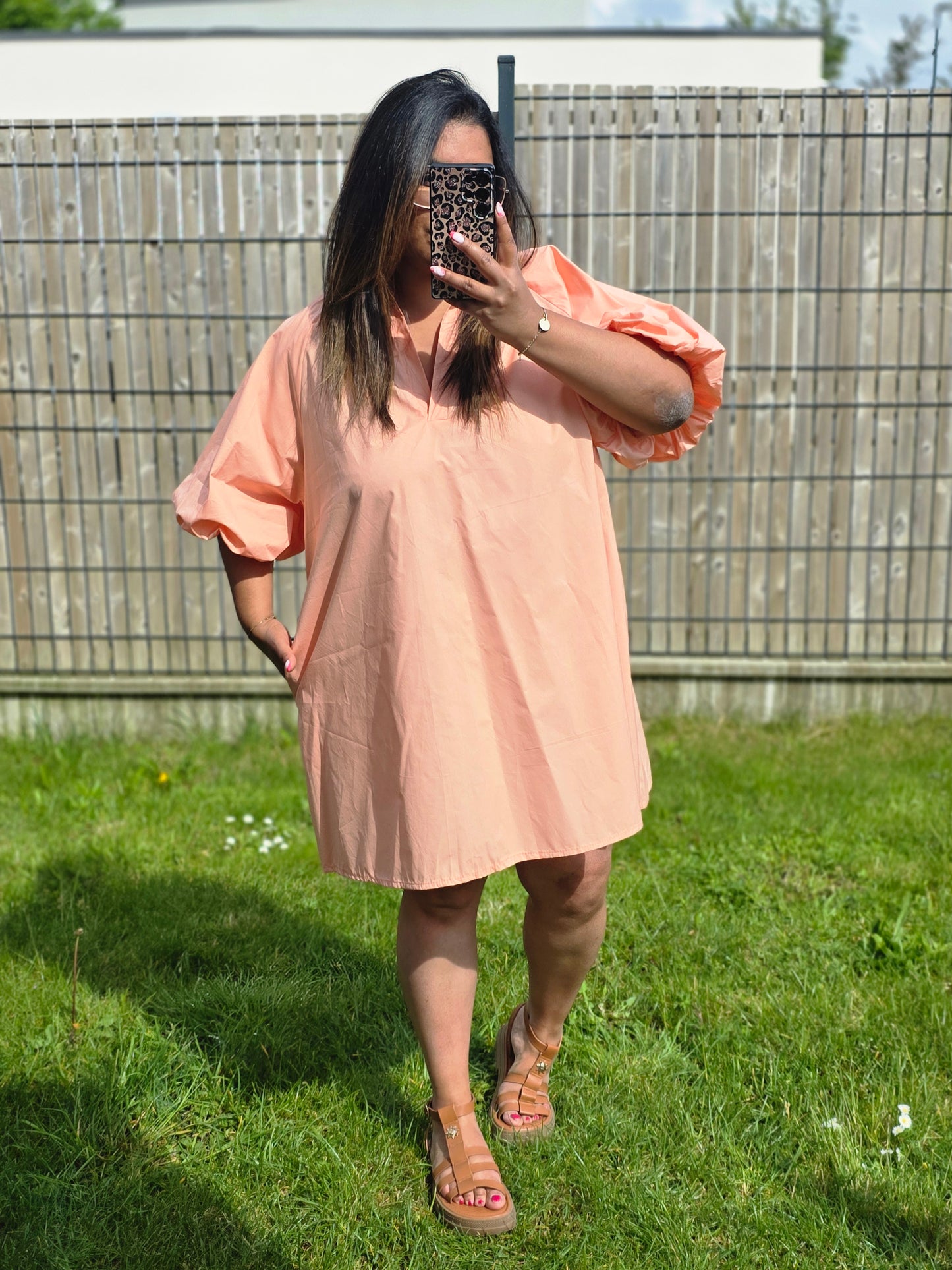 "Pastel Bloom" - Robe Esmée Pêche