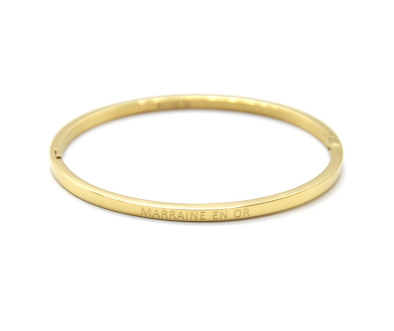 Jonc doré "Marraine en or"