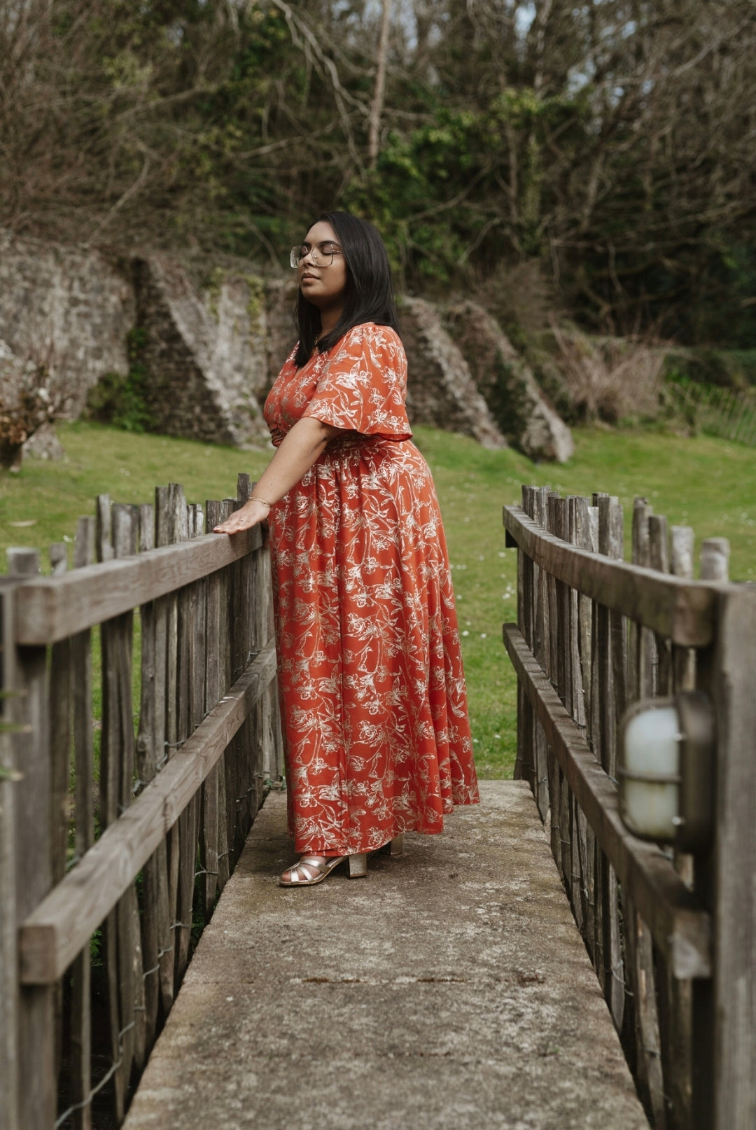 "Le Bonheur du Printemps" - Robe CURVY Layla Terracotta
