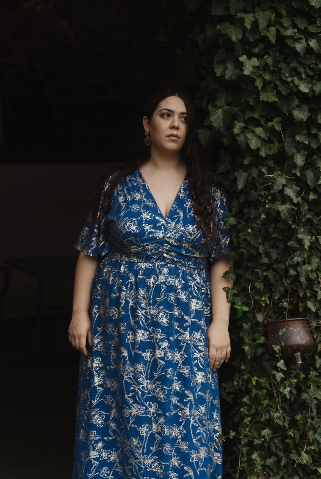 "Le Bonheur du Printemps" - Robe CURVY Layla Bleu Roi