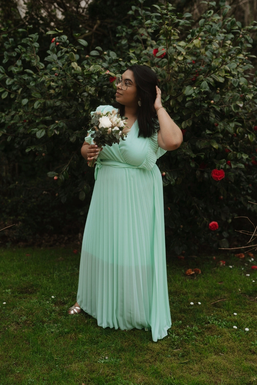"Le Bonheur du Printemps" - Robe Adèle Vert d'eau