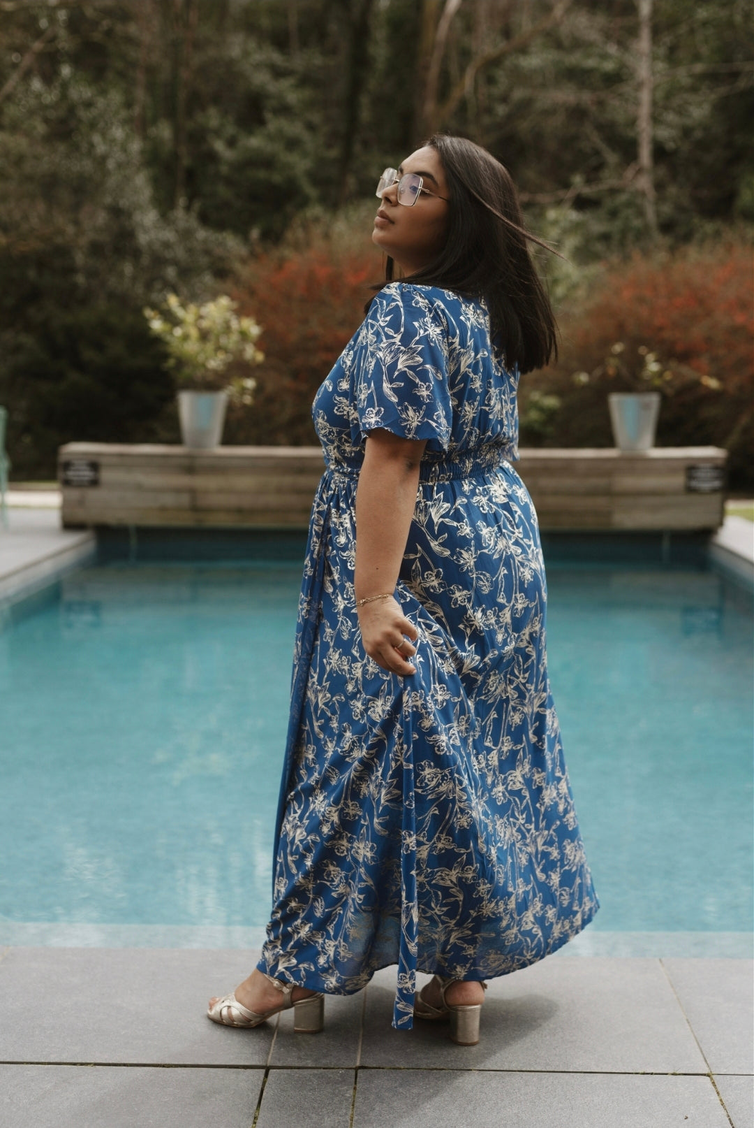 "Le Bonheur du Printemps" - Robe Layla Bleu Roi