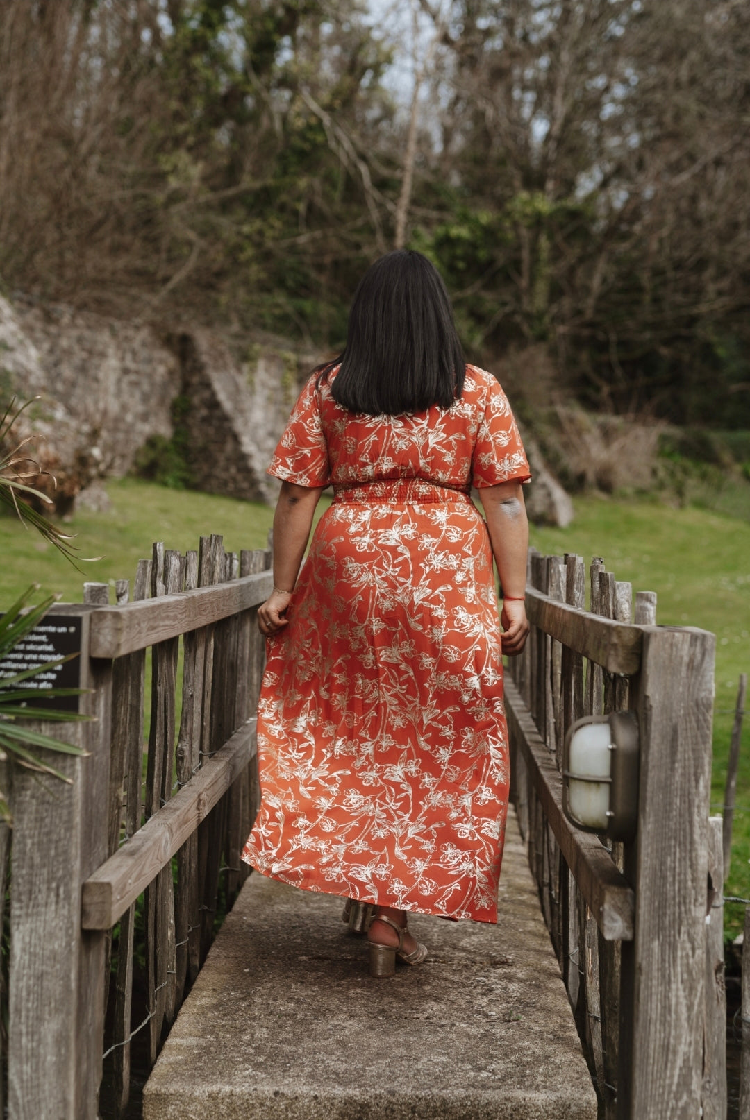 "Le Bonheur du Printemps" - Robe CURVY Layla Terracotta