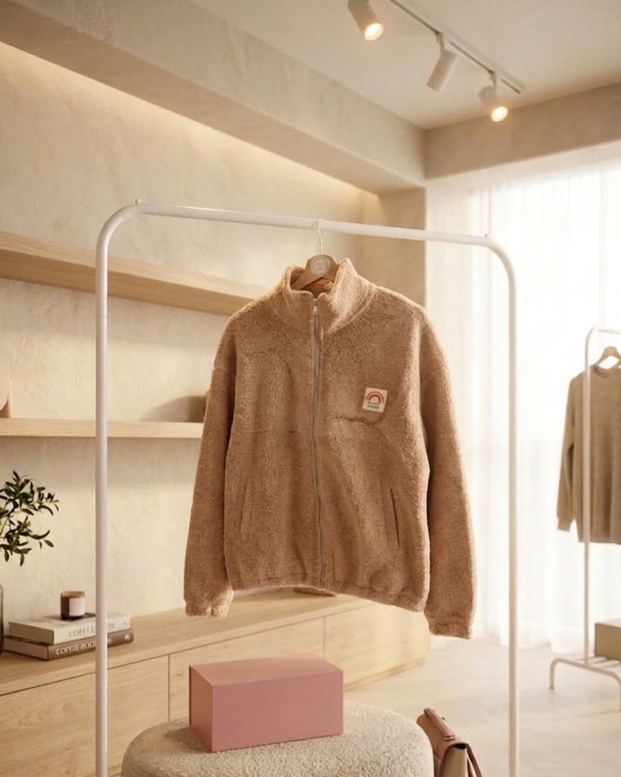 Polaire Curvy Beige Vieux Rose