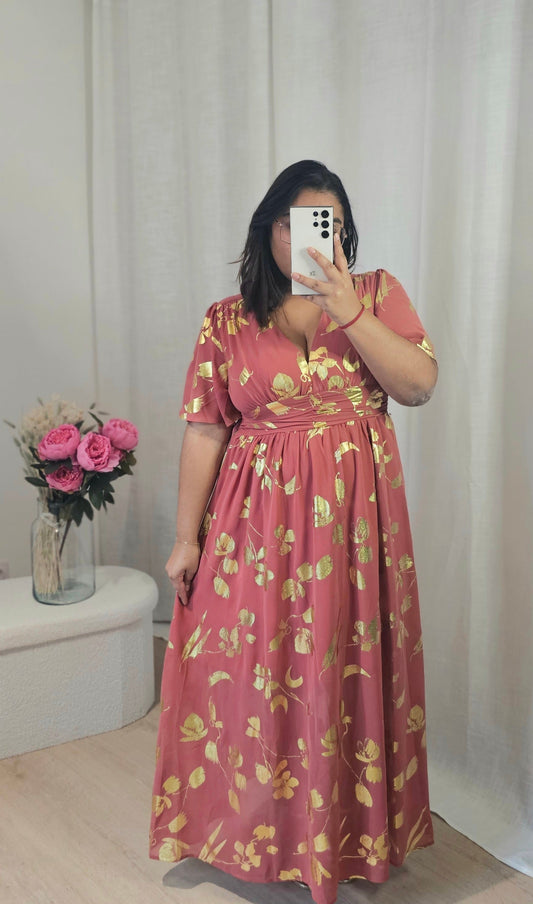 "Amour Gloire et Couleurs" - Robe CURVY Lizia Terracotta