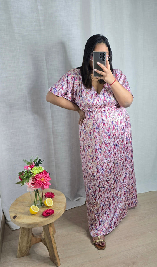 "Garden Party" - Robe CURVY Laina rose