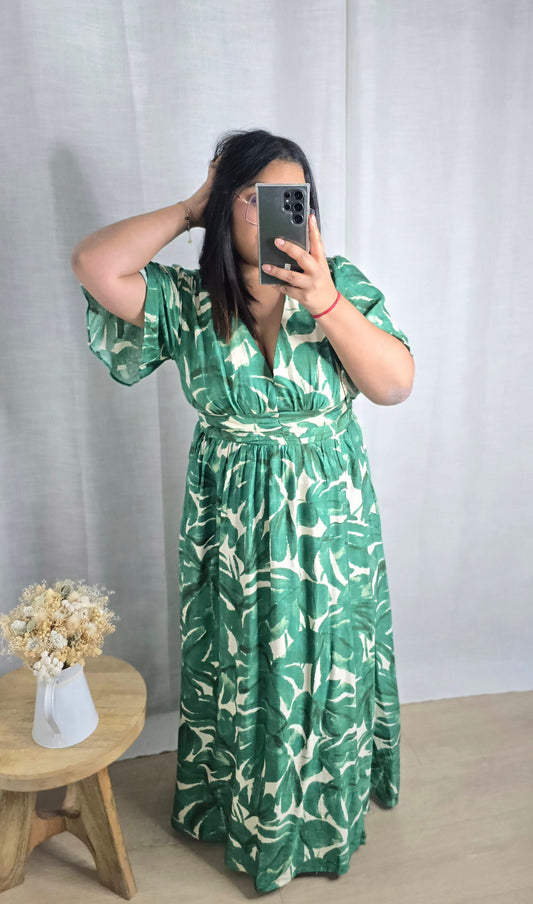 "Tropical Vibes" - Robe CURVY Luna