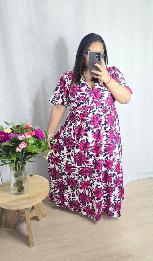 "L'Evasion" - Robe CURVY Prunette