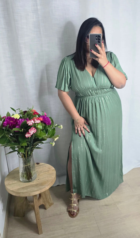 "L'Evasion" - Robe CURVY Sicilia Kaki