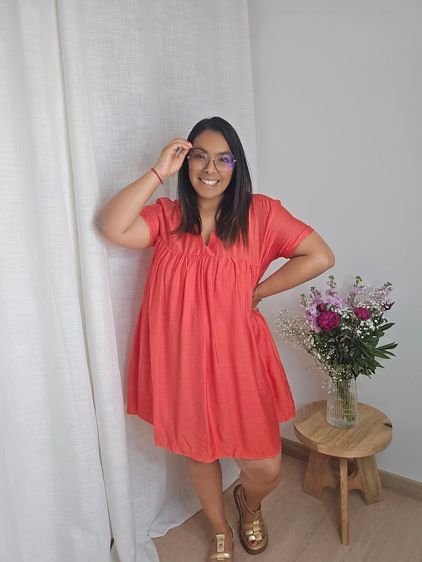 "Les Chroniques de Daisy" - Robe Short CURVY Colin Corail