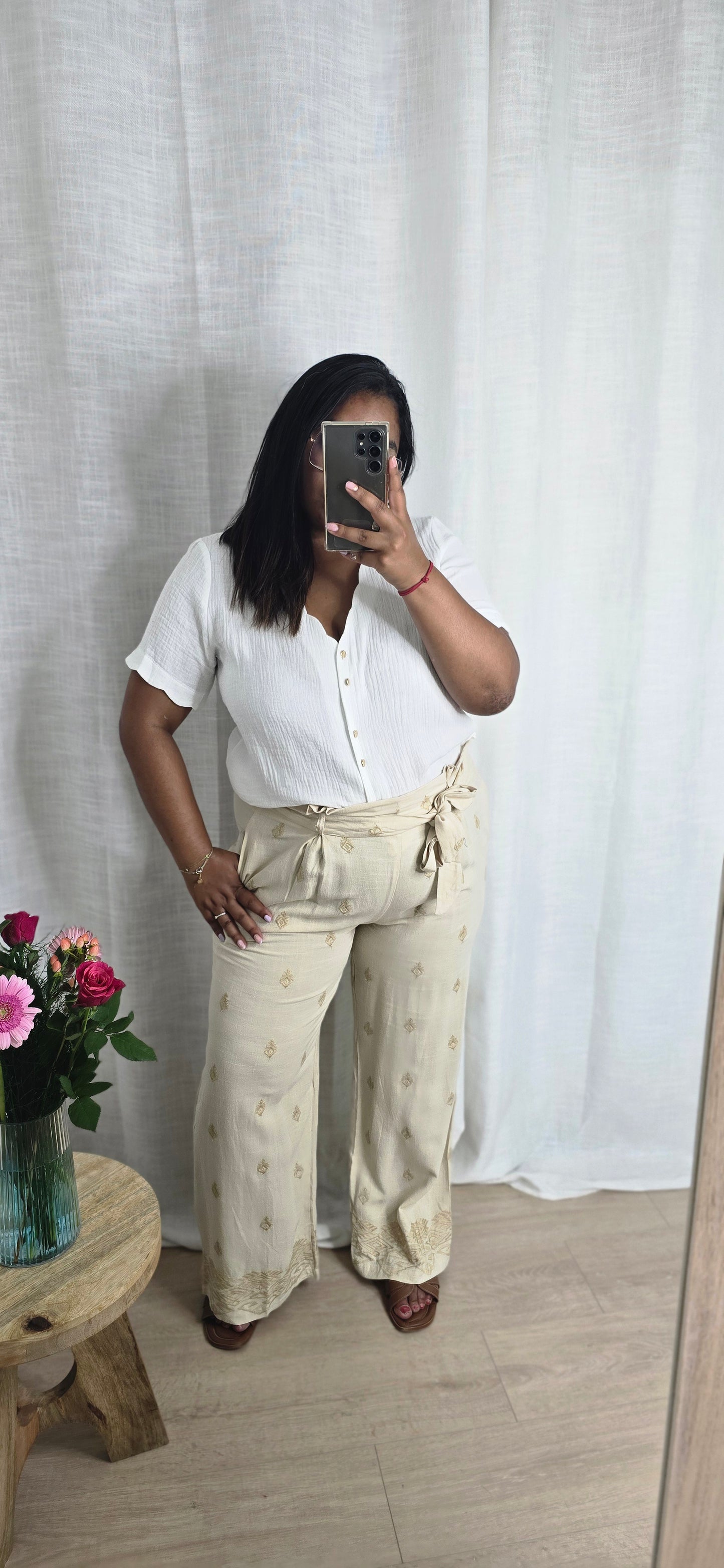 "Un rayon de soleil" - Pantalon Saura beige