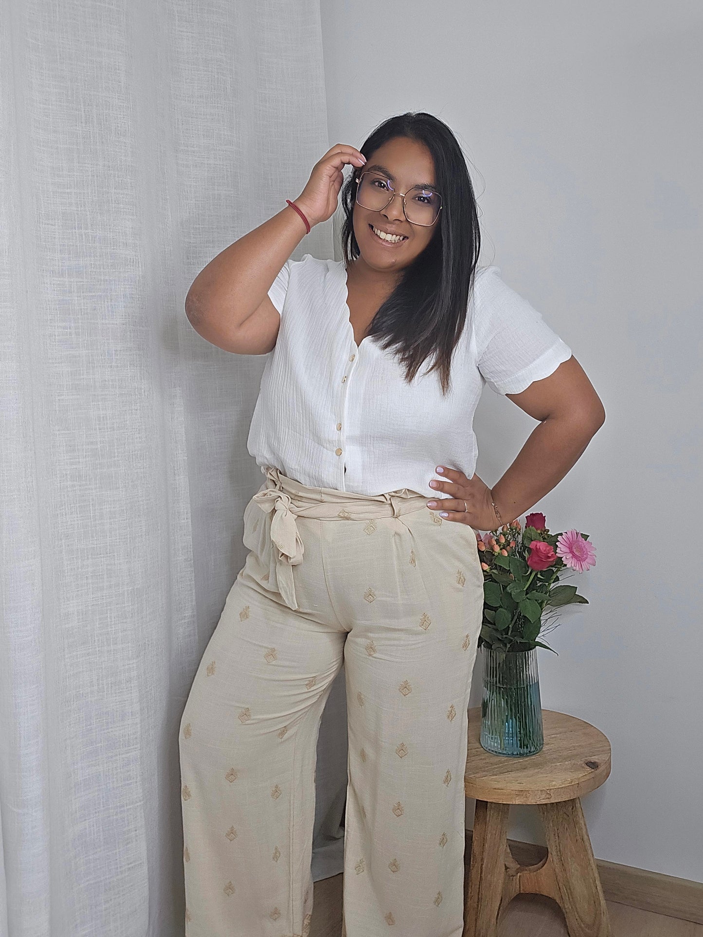 "Un rayon de soleil" - Pantalon Saura beige