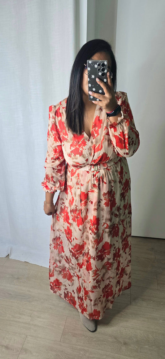 "A la faveur de l'automne" - Robe CURVY Camille Orange