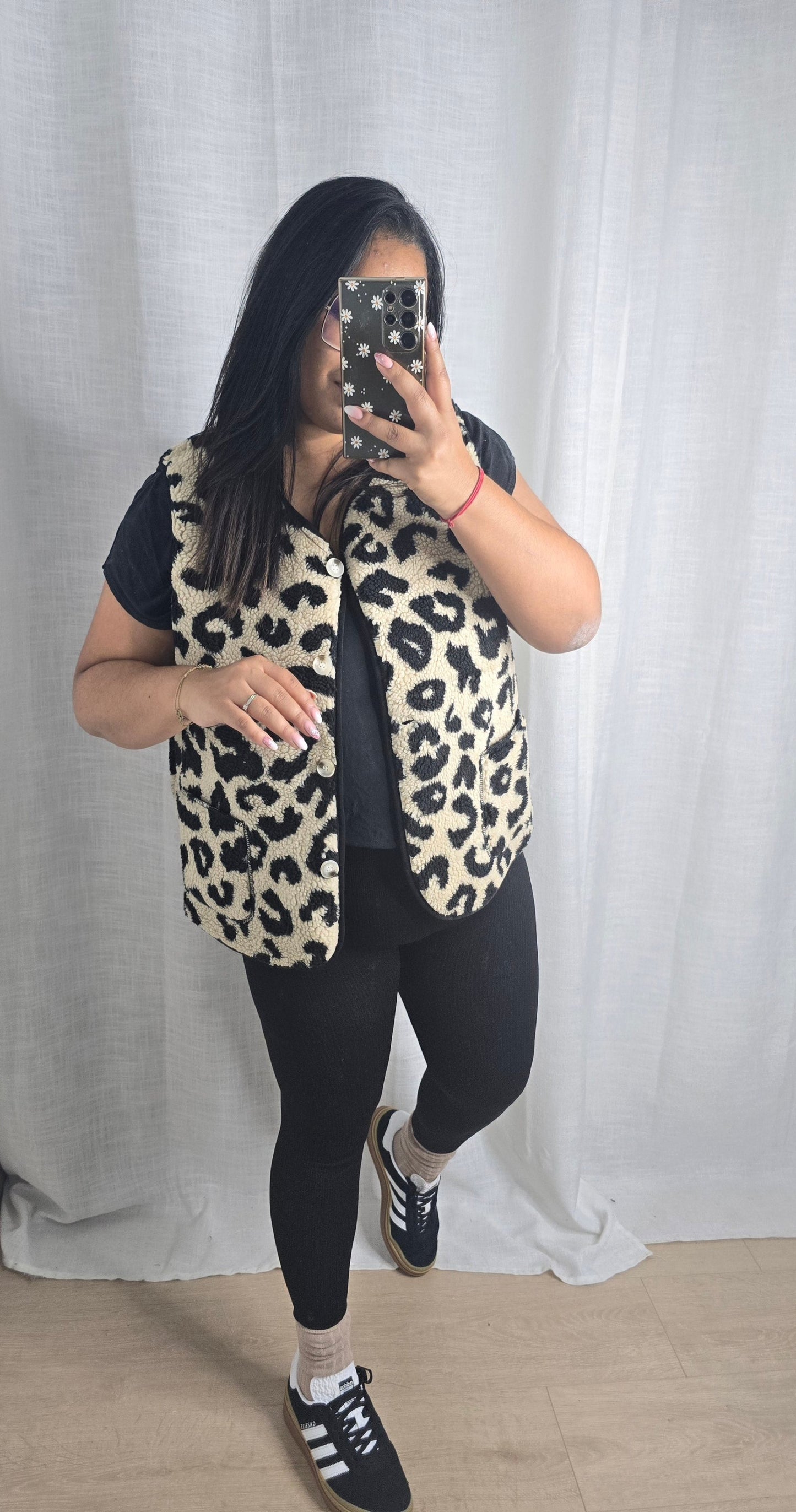 "Coffee Please" - Gilet CURVY sans manches Nina