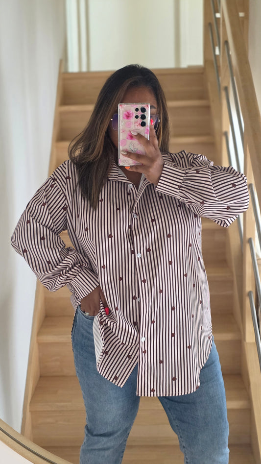 "Café & Crème" - Chemise CURVY Latté