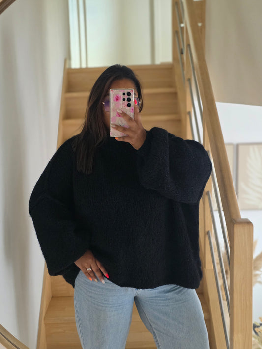 "L'escapade" - Pull Aria Noir (PRECOMMANDE)