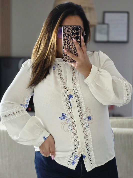 "Pastel d’Hiver" - Chemise CURVY Joanne