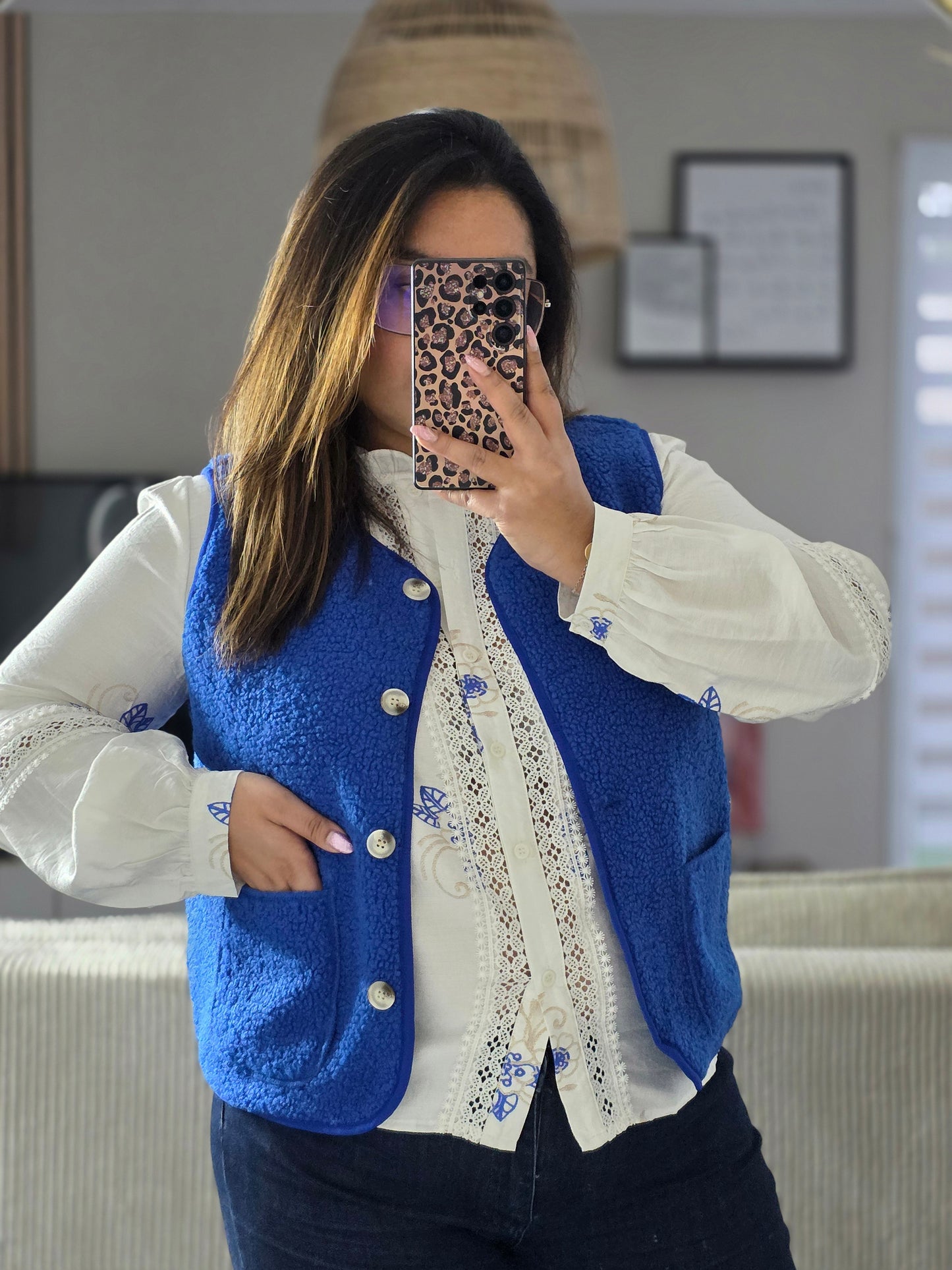 "Pastel d’Hiver" - Gilet Curvy Loïse