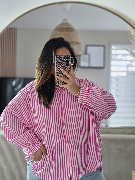 "Evasion Printanière" - Blouse Rosie Fuchsia