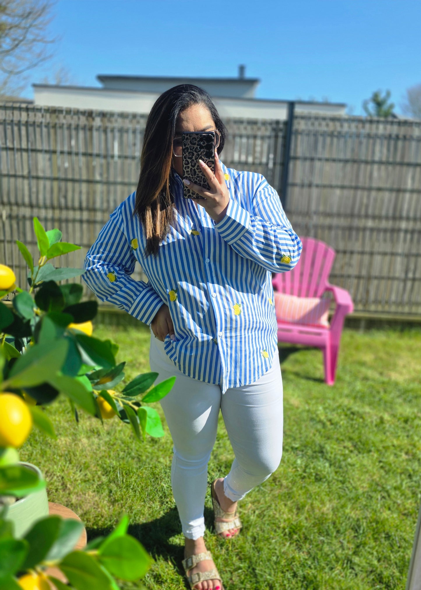 "Envol vers le Printemps" - Chemise CURVY Limon