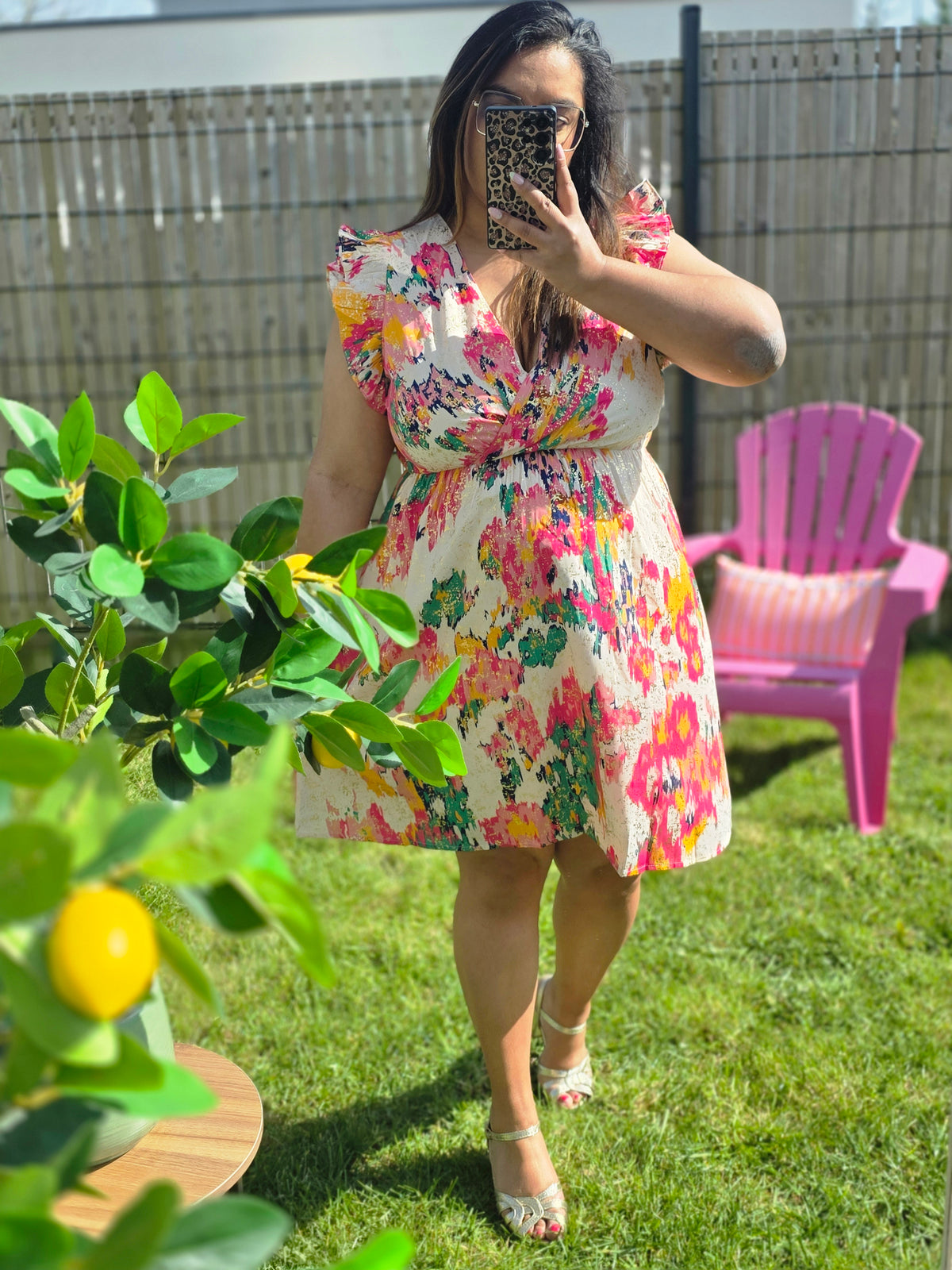 "Envol vers le Printemps" - Robe CURVY Talia