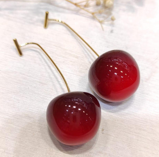Boucles d'oreilles cerises
