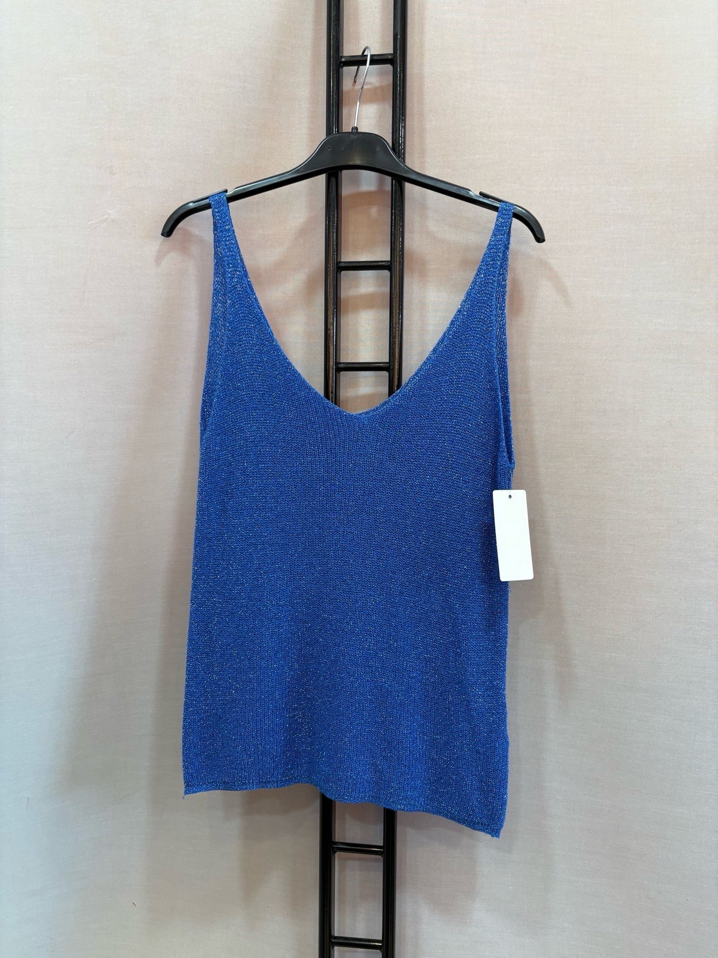 Débardeur CURVY paillettes bleu royal