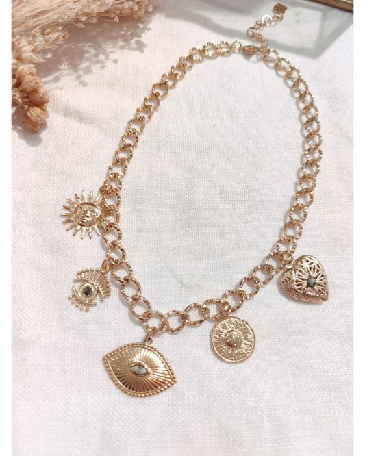 Collier Breloques Œil