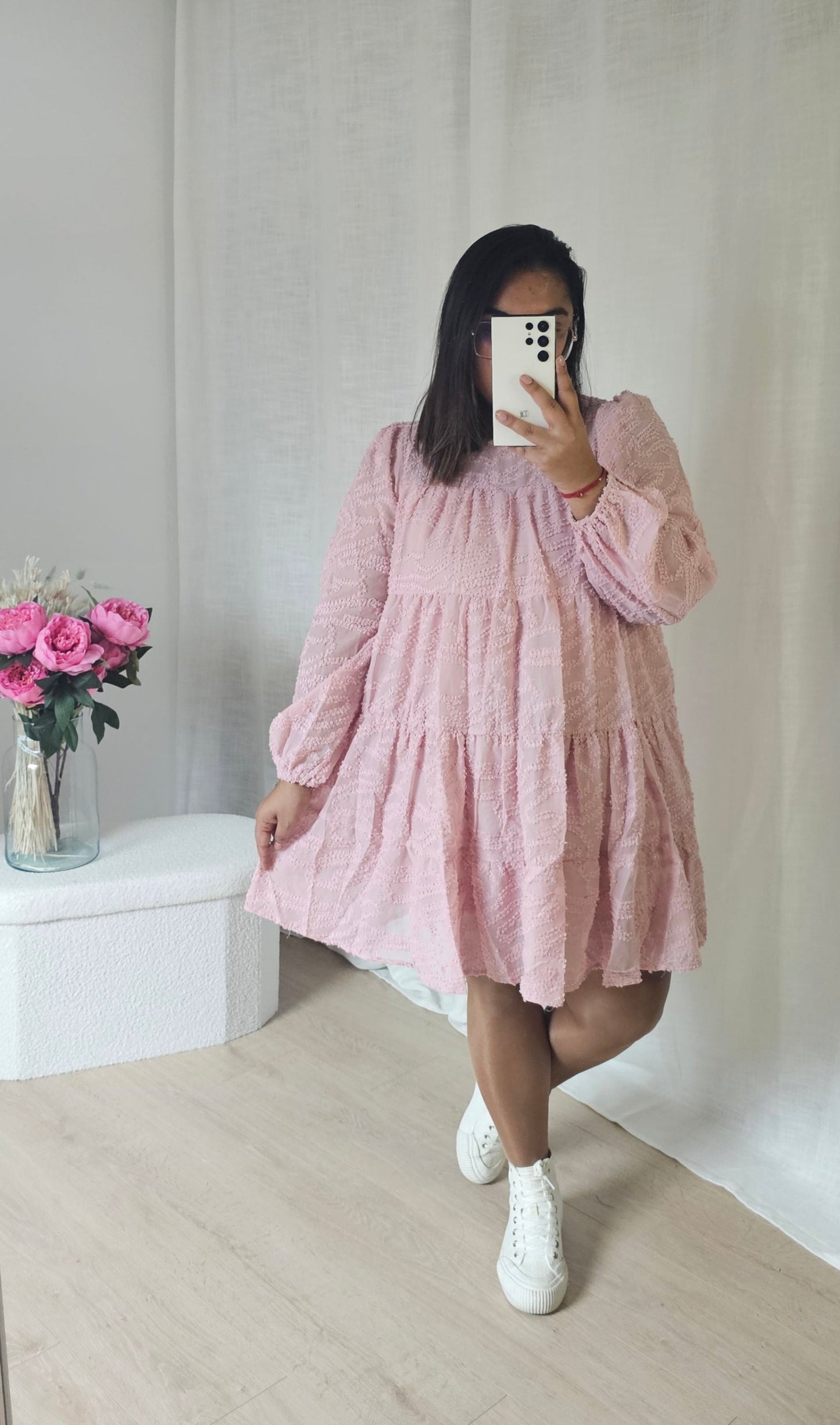 "Amour,Gloire et Couleurs" - Robe Babydoll Rose Pastel
