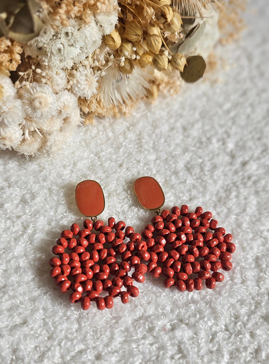 Boucles d'oreilles Perla Terracotta