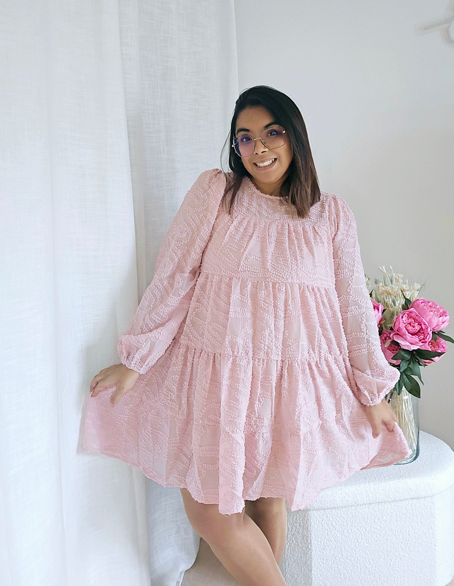 "Amour,Gloire et Couleurs" - Robe Babydoll Rose Pastel